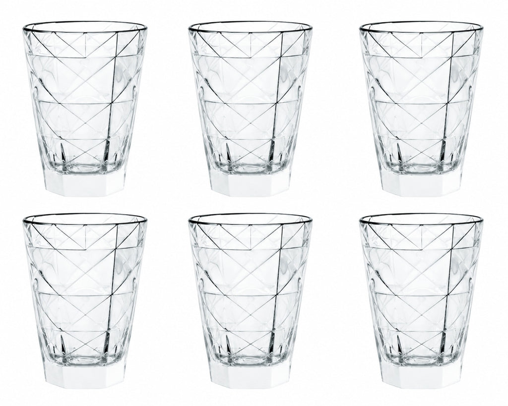 CARRÉ Set of 6 TUMBLER HB 14OZ by Vidivi