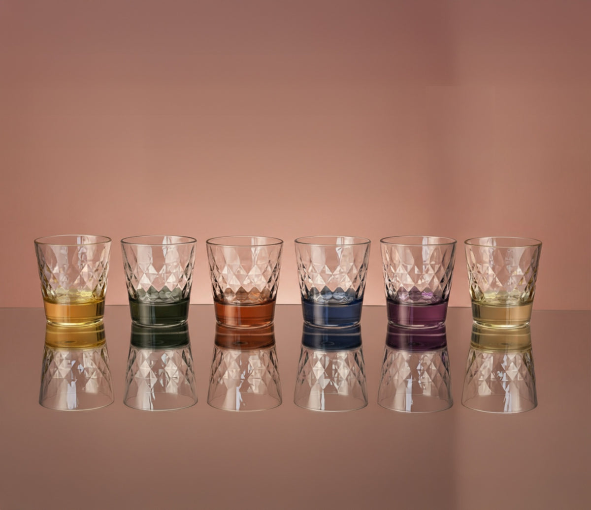 ELISIR SET OF 6 TUMBLERS OF 9OZ  6 COLORS by Vidivi
