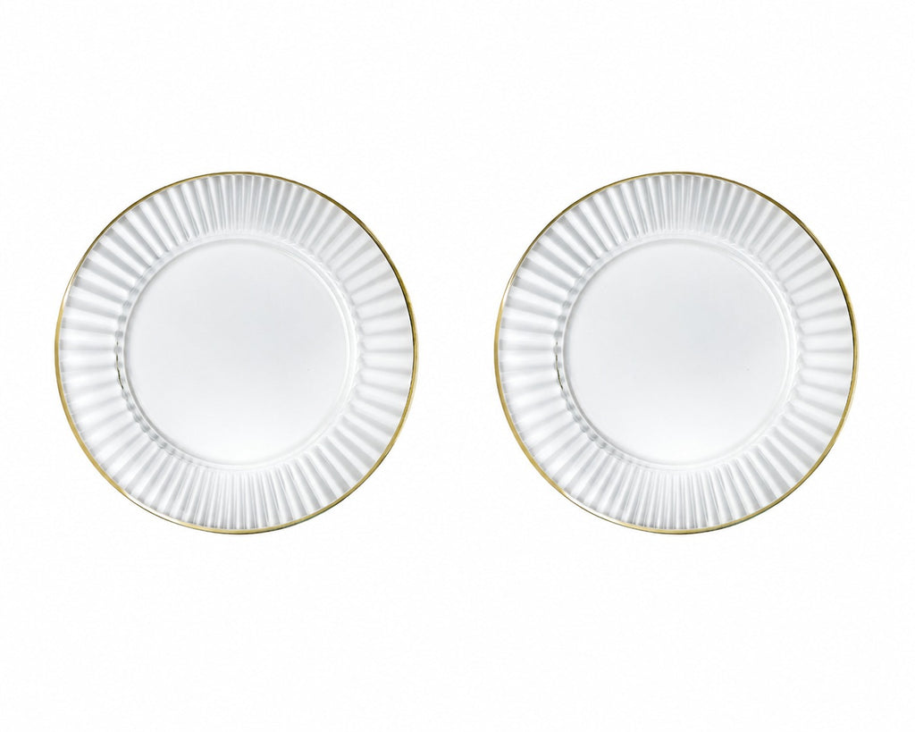 ESSENZE DIVA SET OF 2 CHARGERS 13" W/GOLD RIM by Vidivi