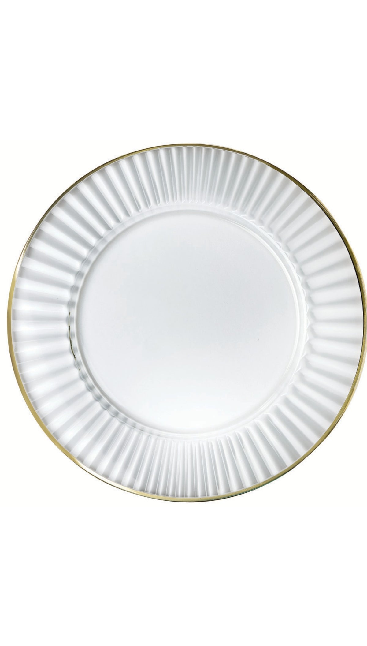 ESSENZE DIVA SET OF 2 CHARGERS 13" W/GOLD RIM by Vidivi
