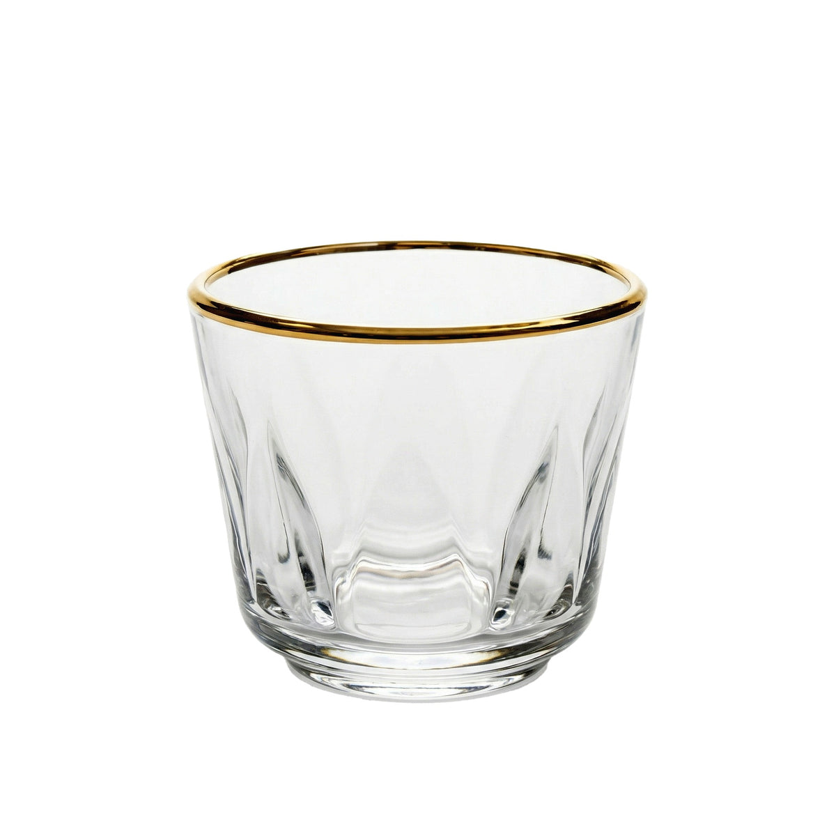 ESSENZE MURANO OTTICO SET OF 6 IND. BOWLS 6OZ W/GOLDRIM by Vidivi