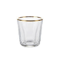 ESSENZE MURANO OTTICO SET OF 6 TUMBL.DOF 9OZ W/GOLD RIM by Vidivi