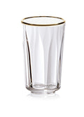 ESSENZE MURANO OTTICO SET OF 6 TUMBL.HB 15OZ W/GOLDRIM by Vidivi