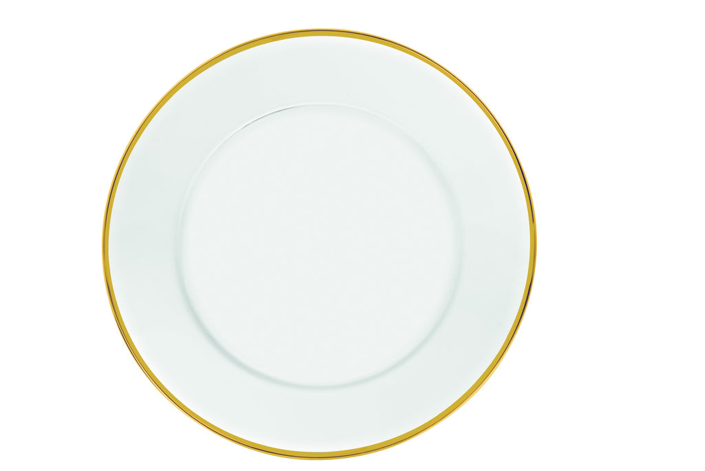 ESSENZE SET OF 2 CHARGERS 13" WITH GOLD RIM by Vidivi
