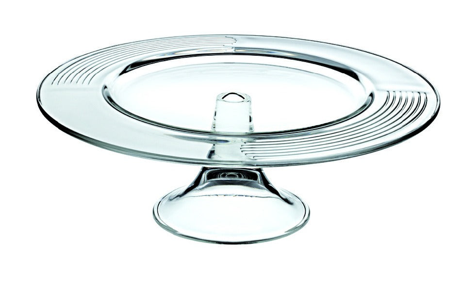 MURANO GRAFFIO FOOTED PLATE 13" by Vidivi