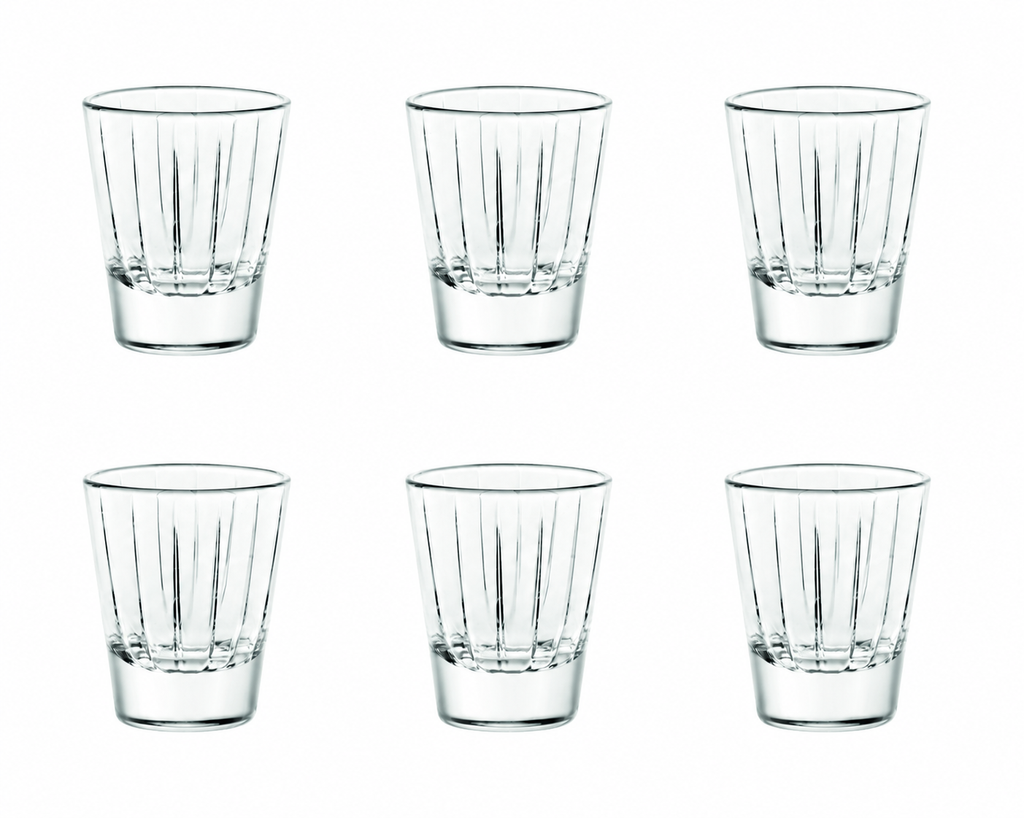 ACCADEMIA Set of 6 SHOT GLASSES 2OZ by Vidivi