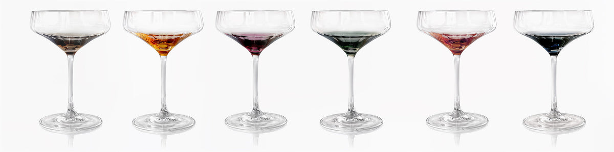 ELISIR COUPE/COCKTAIL 7OZ S/6 6 COLORS
