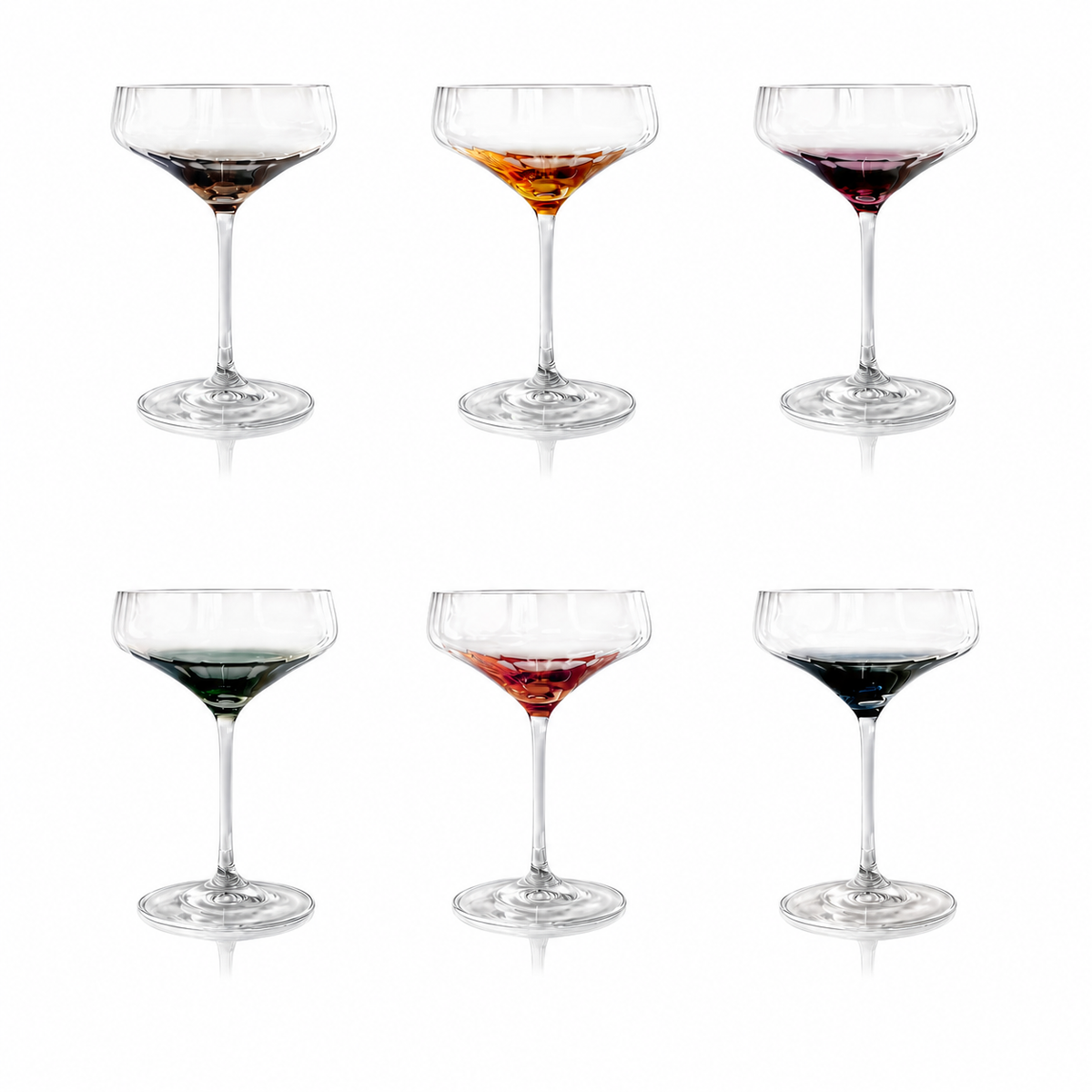 VDVM102330L set of 6 Elisir glasses in six colors